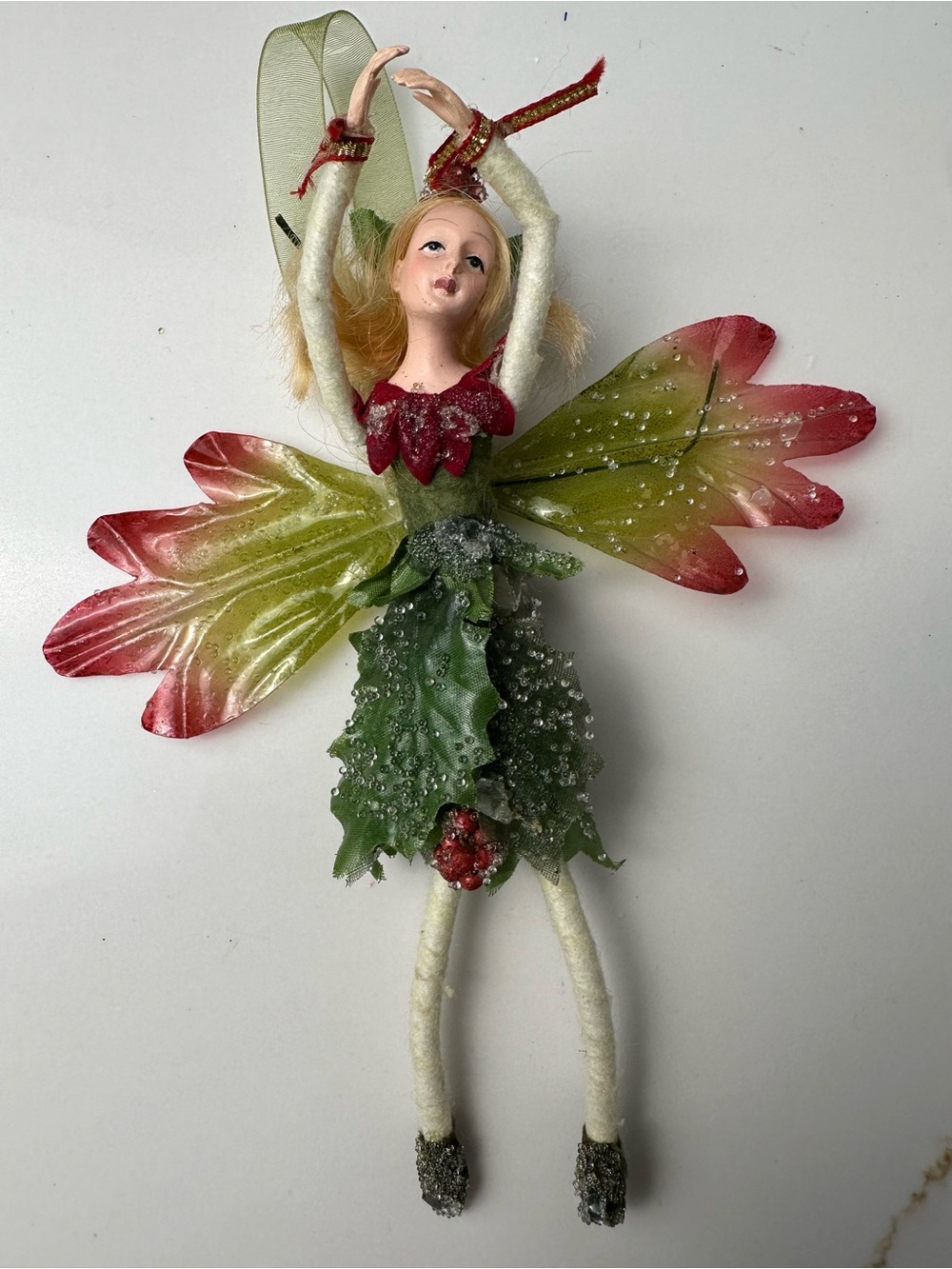 Woodland Fairy Christmas Ornament with wings